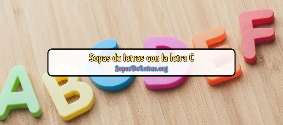sopa de letra con la letra c